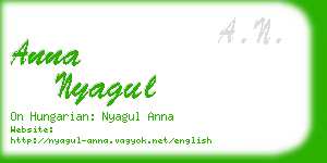 anna nyagul business card